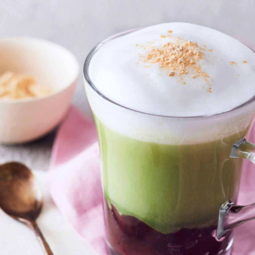 Red Bean & Rich Matcha Two-Tone Latte